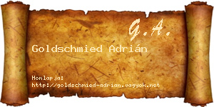 Goldschmied Adrián névjegykártya